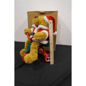 Avon Gift Collection Animated Musical Christmas Bear Riding Tricycle